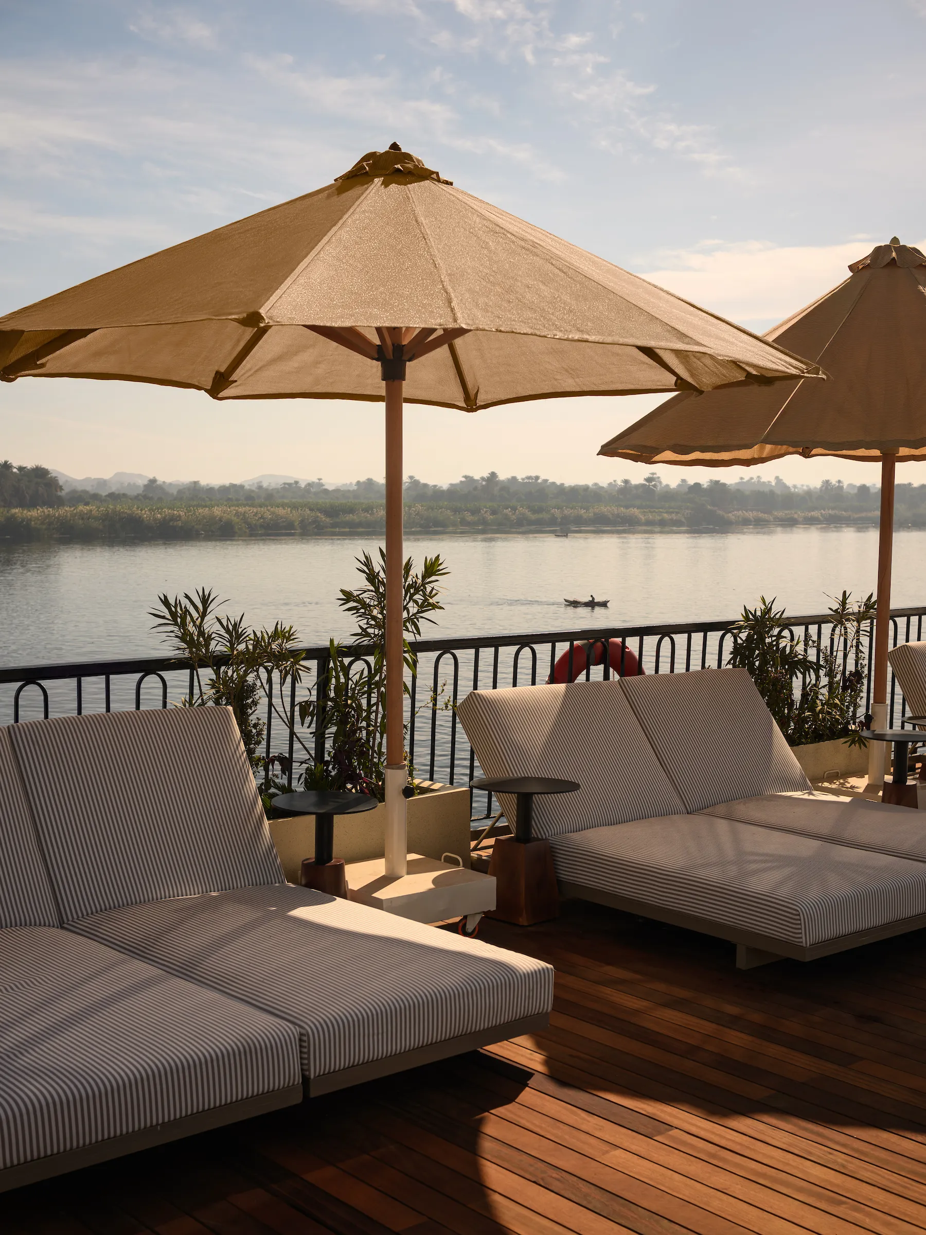 Sun deck of the Le Fayan Suites Nile Cruise Nile cruise